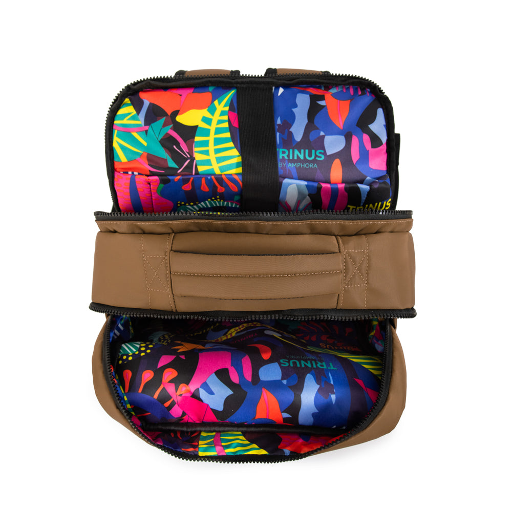 Mochila travel grande dania beige oscuro