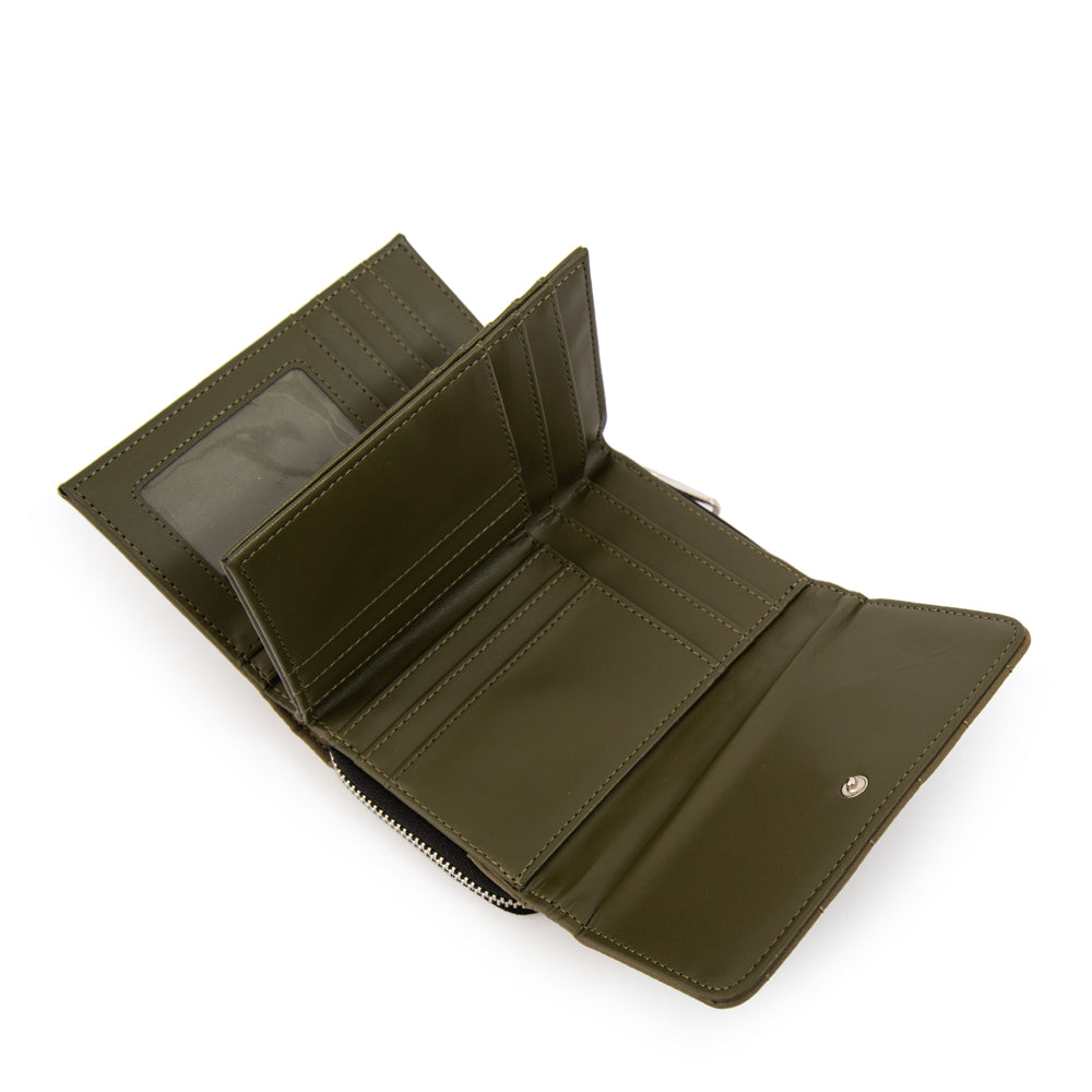 Billetera mediana lizel verde oliva