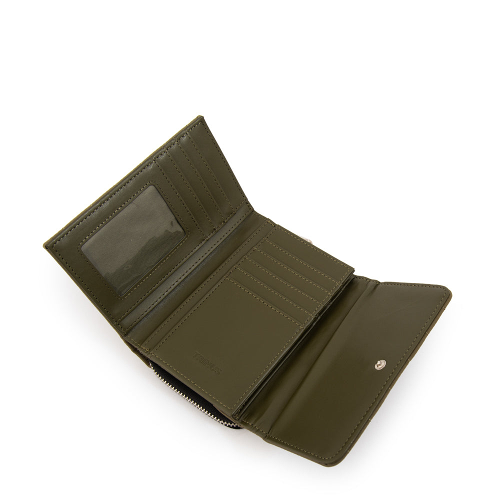 Billetera mediana lizel verde oliva