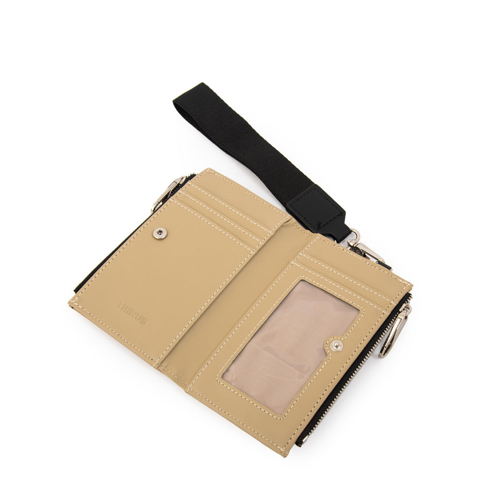 Billetera pequeña school beige