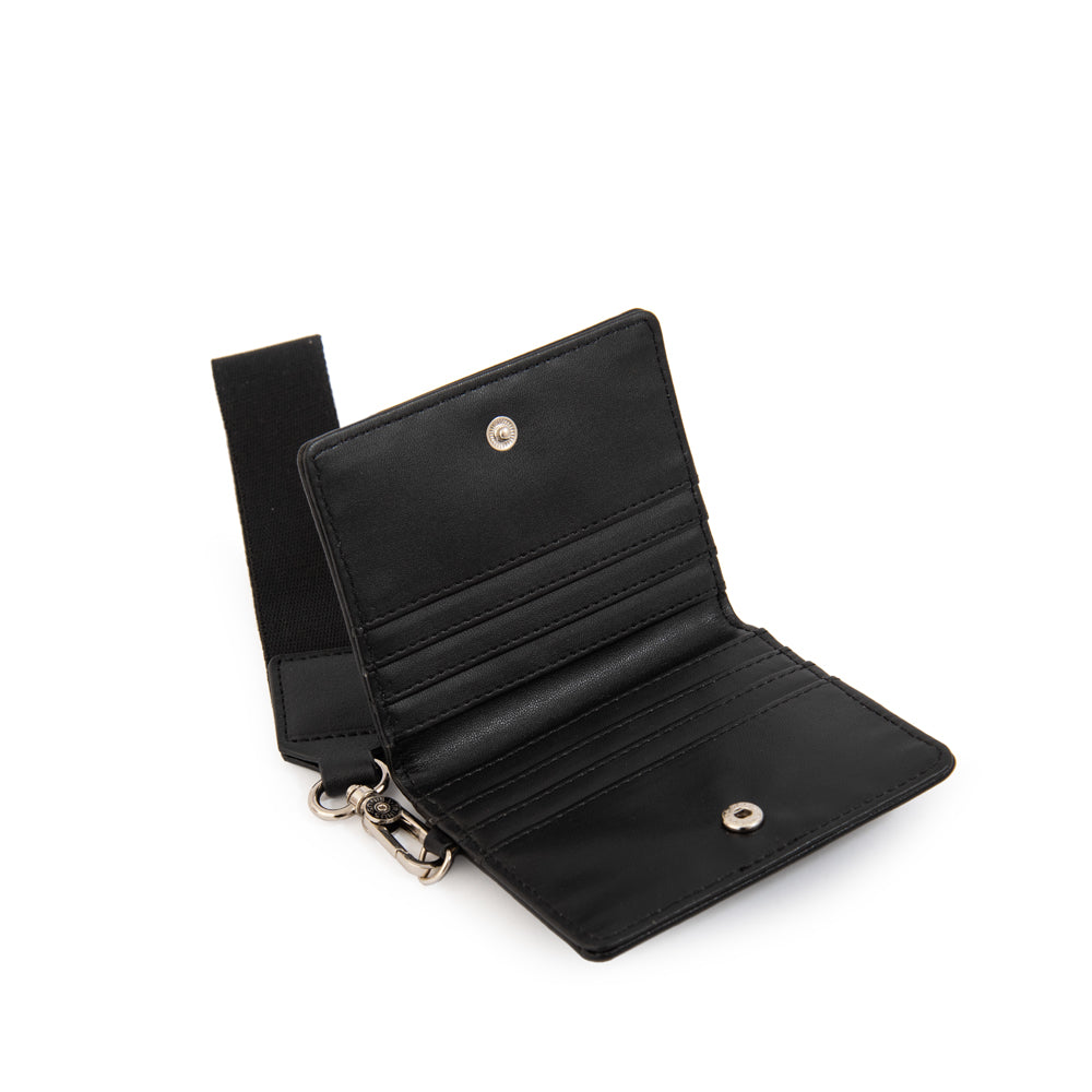 Tarjetero monserrat pequeña negro