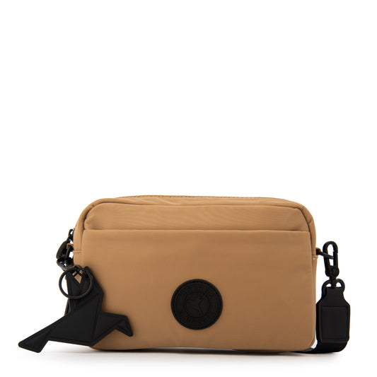 Cartera bandolera brooklyn mediana beige