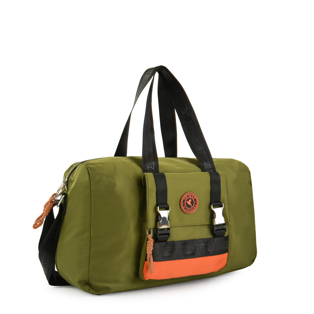 Cartera Dos Asas Grande Sue Verde Oscuro