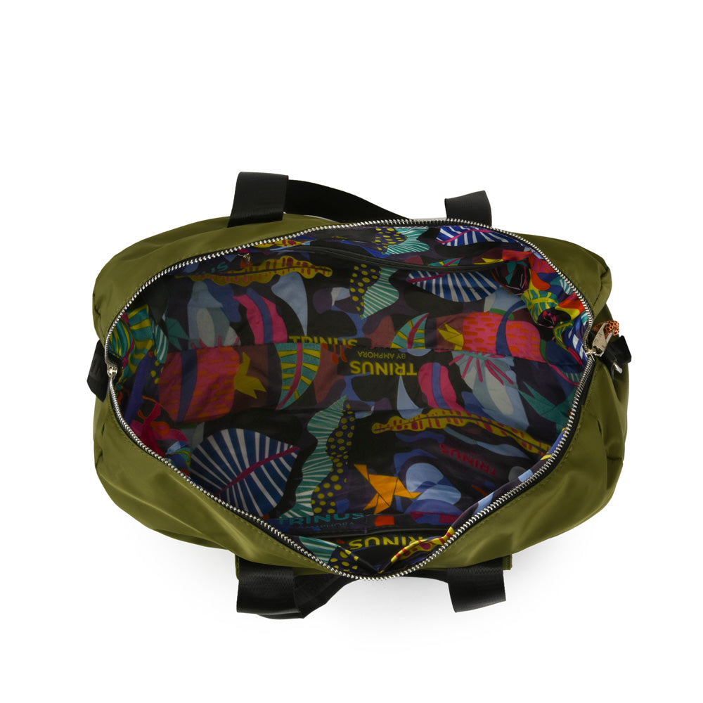 Cartera Dos Asas Grande Sue Verde Oscuro