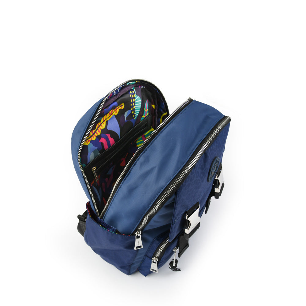 Mochila college mediana azul