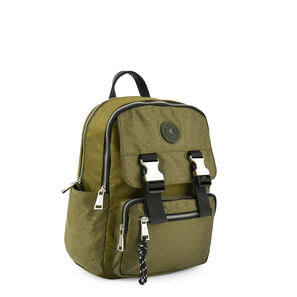 Mochila college mediana verde oliva