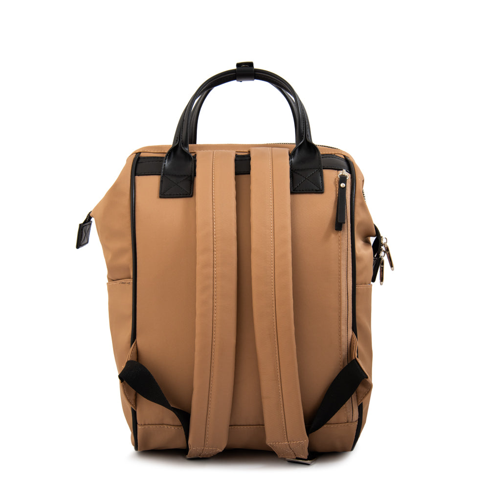 Mochila grande gina beige oscuro