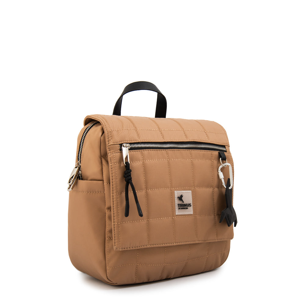 Mochila mediana belina beige oscuro