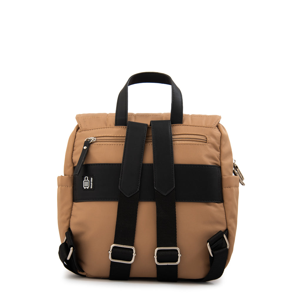 Mochila mediana belina beige oscuro