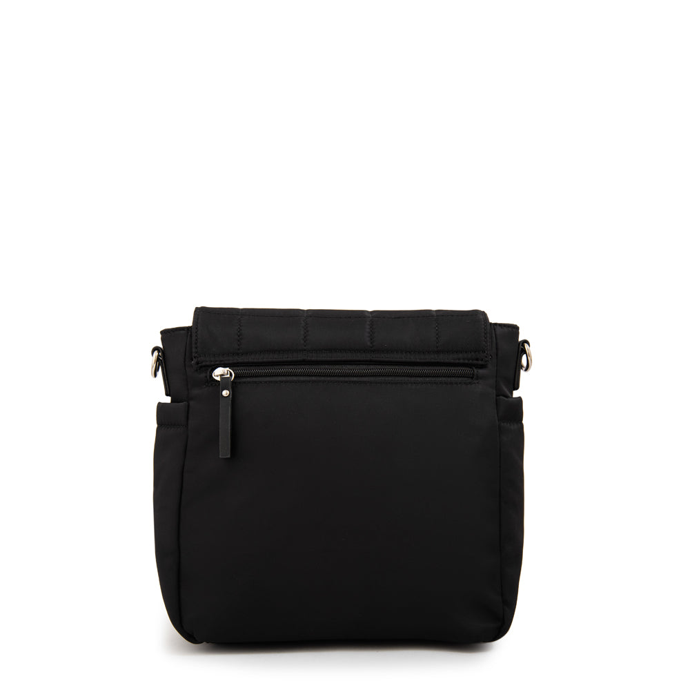 Cartera Bandolera con tapa mediana belina negro
