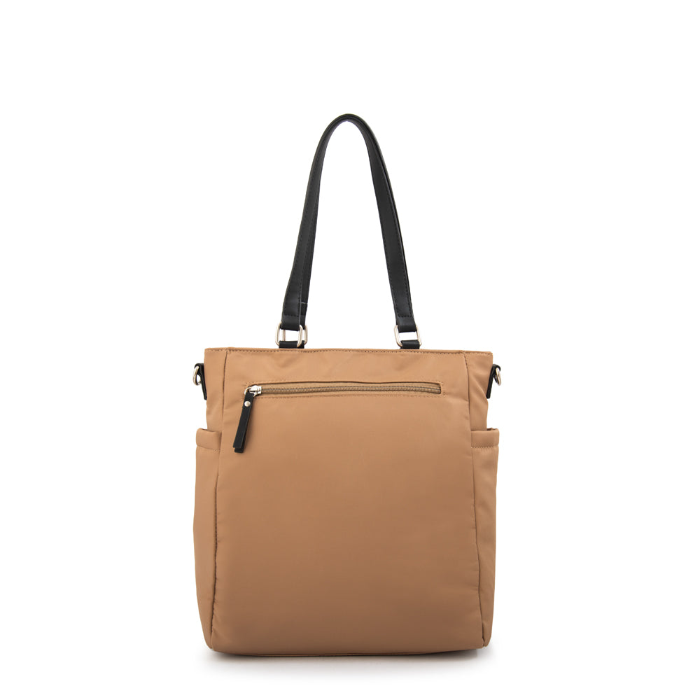 Cartera Dos Asas grande belina beige oscuro