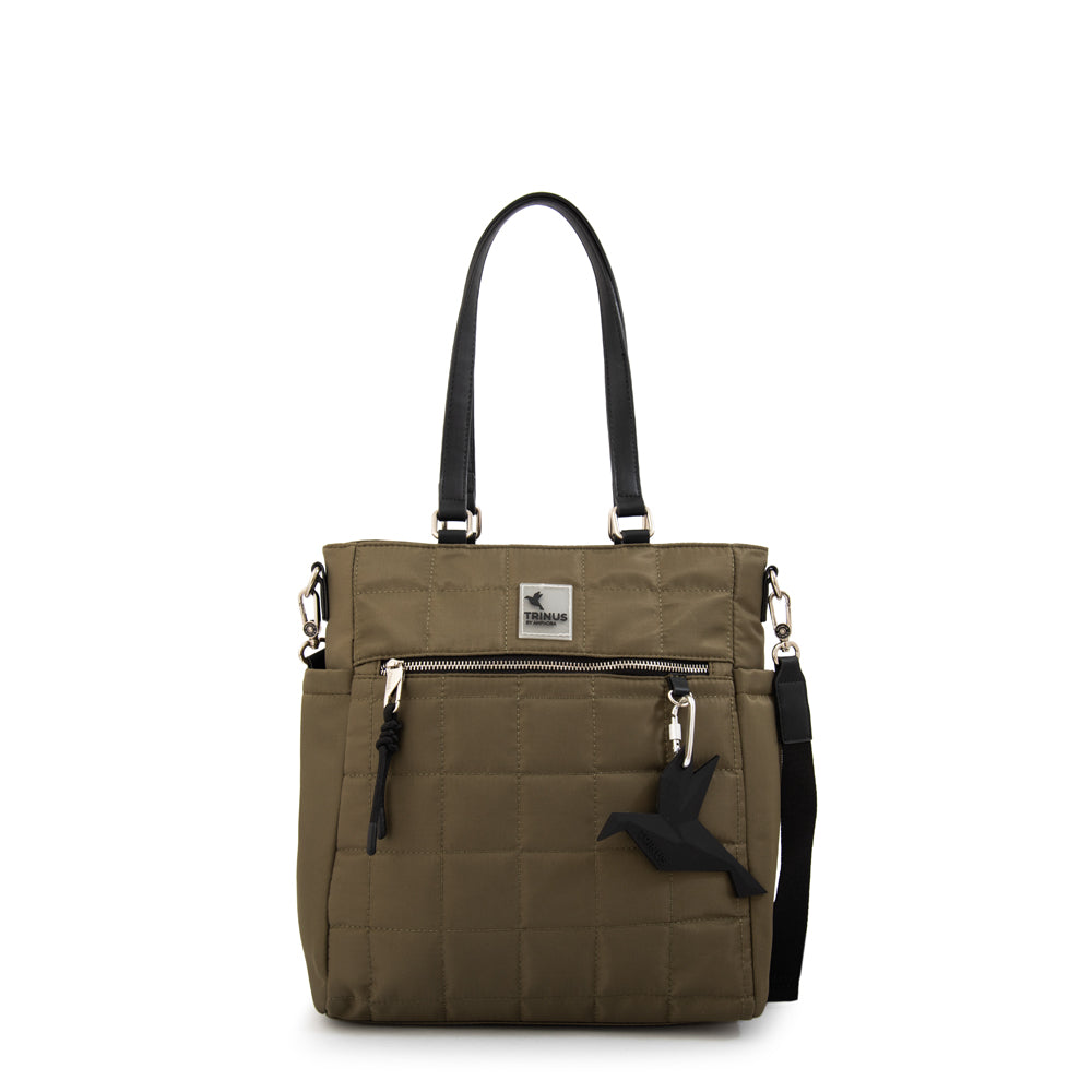 Cartera Dos Asas grande belina verde oliva