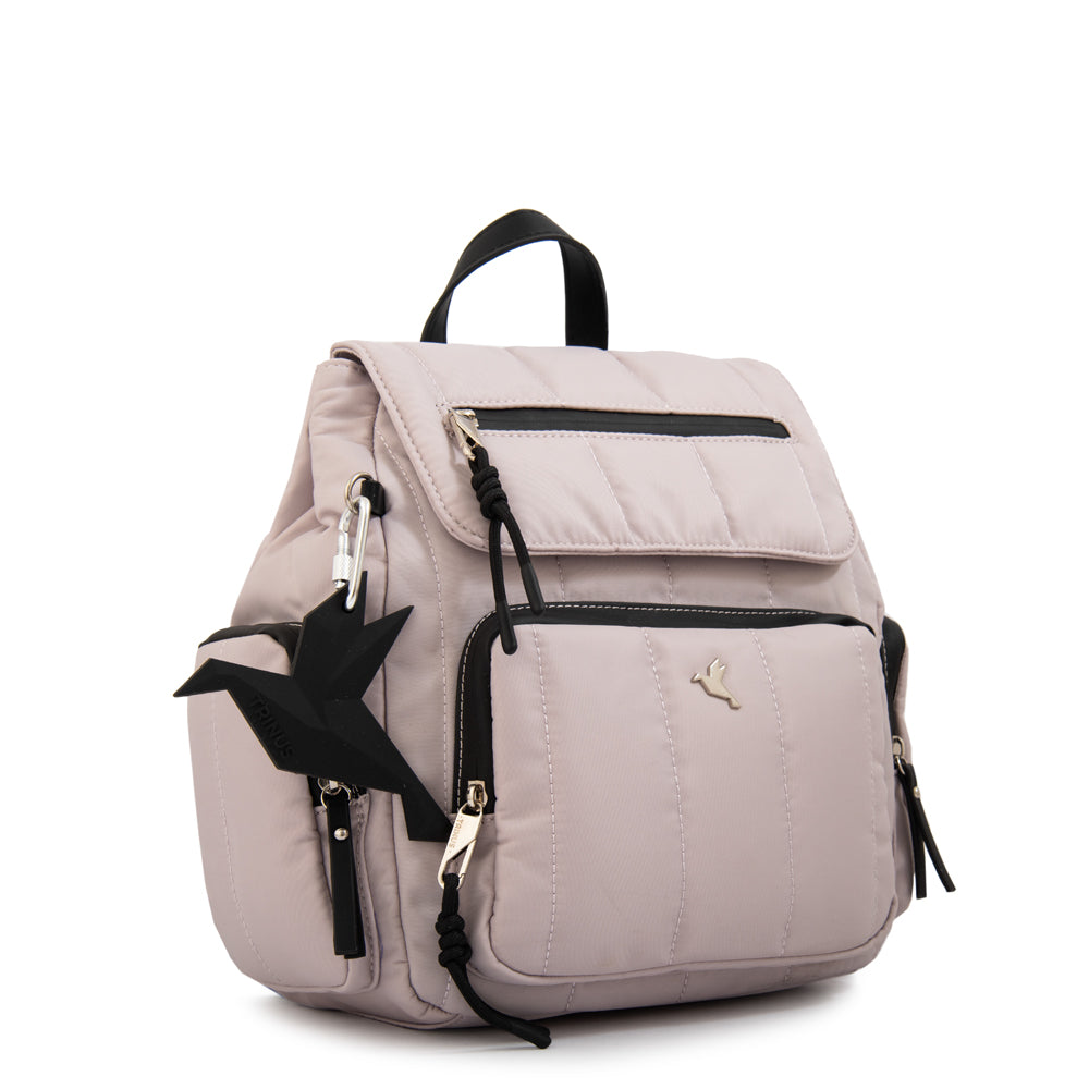 Mochila mediana lizel blanco crudo