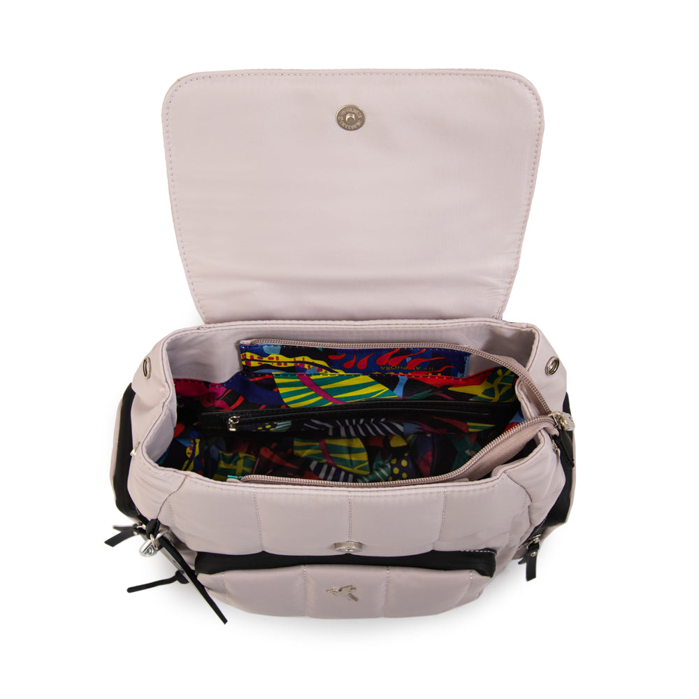 Mochila mediana lizel blanco crudo