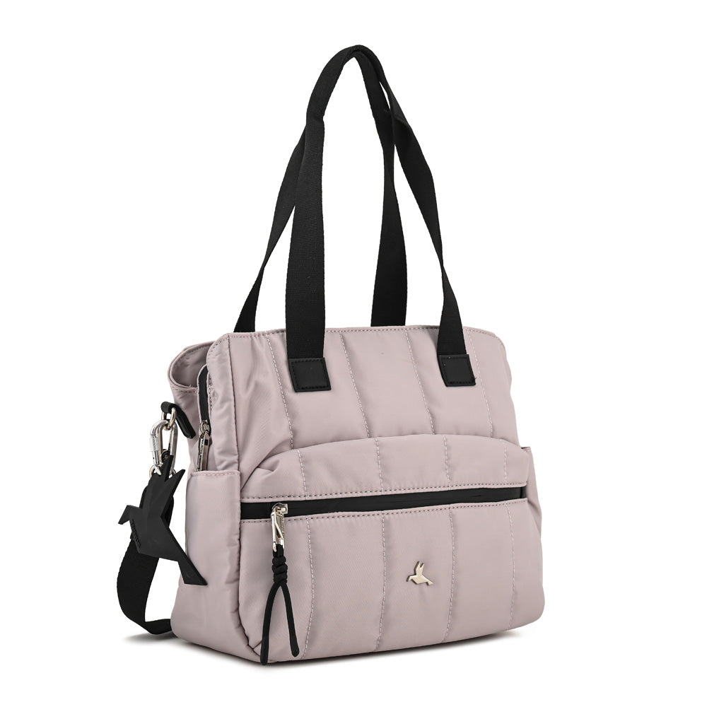 Cartera Dos Asas grande lizel blanco crudo