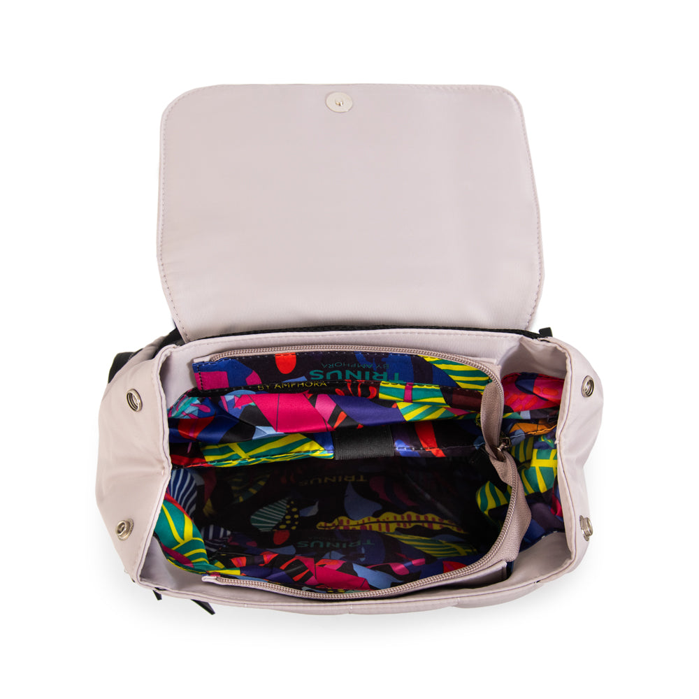 Mochila porta notebook grande lizel blanco crudo