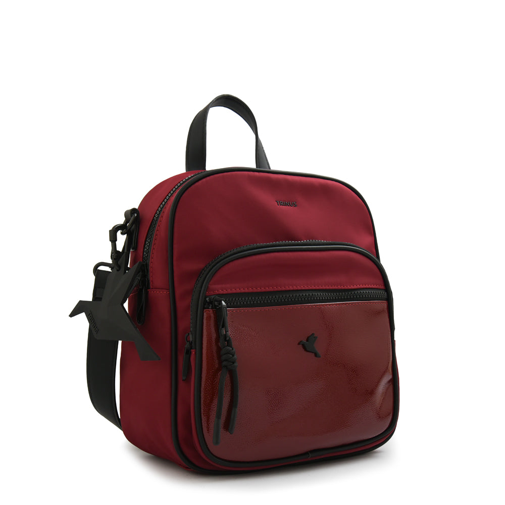 Mochila mediana carina burdeo