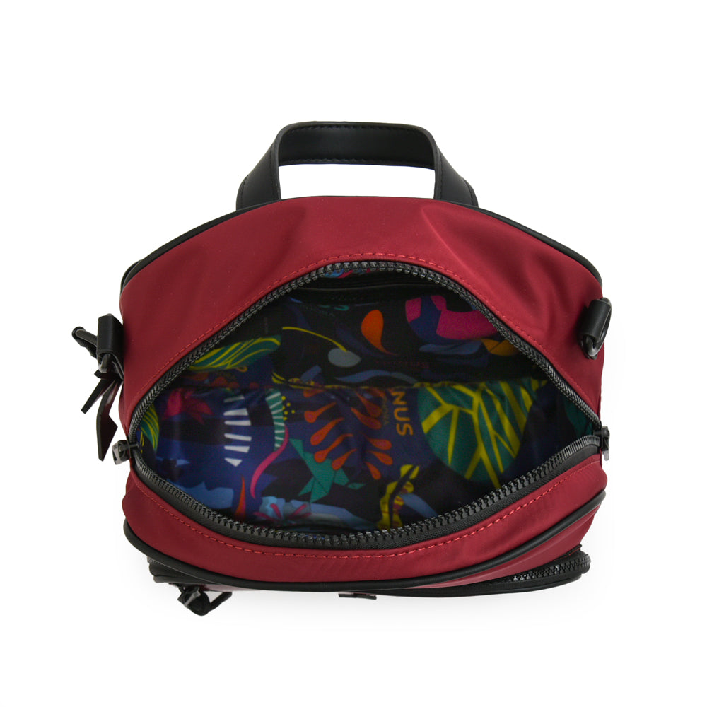 Mochila mediana carina burdeo