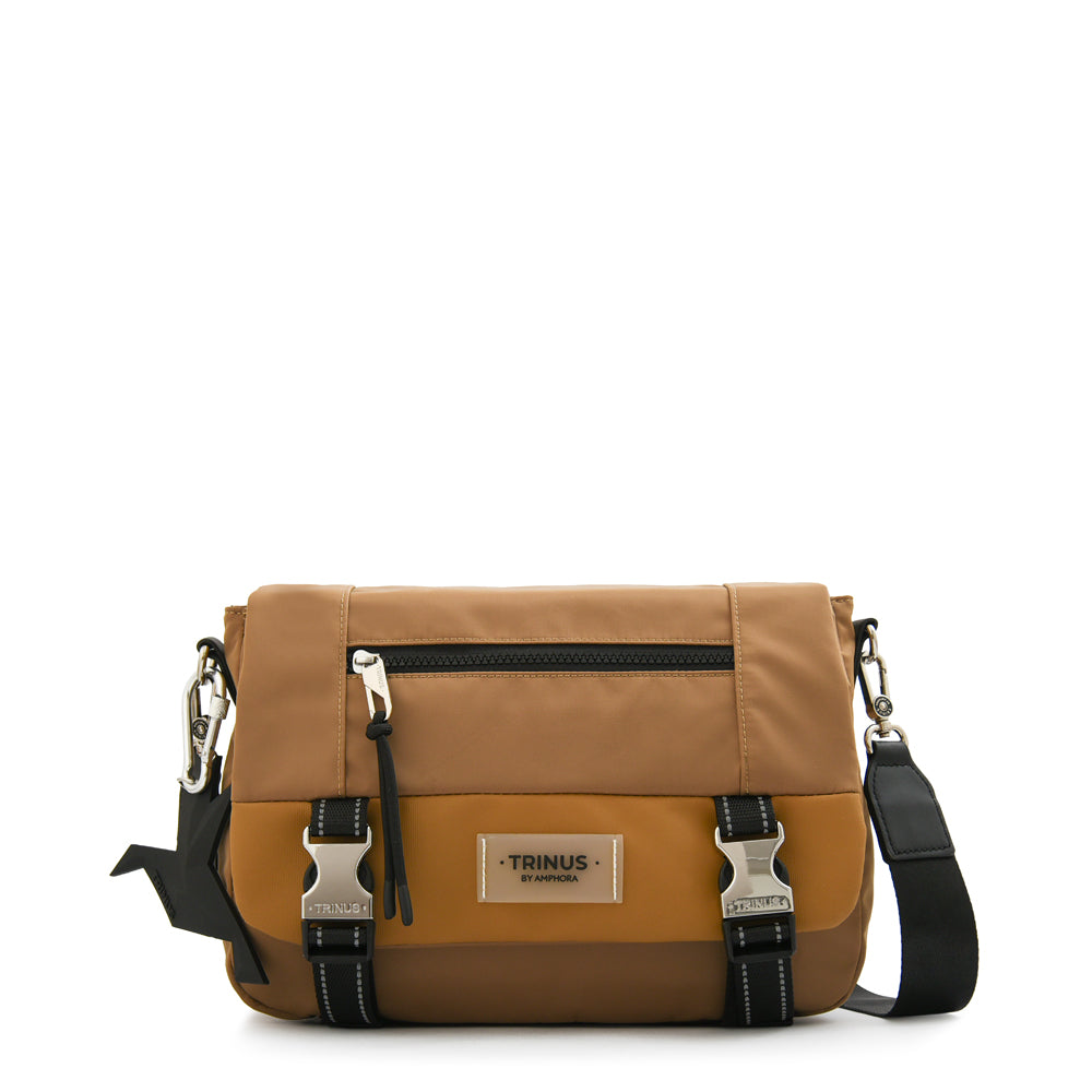 Cartera Bandolera mediana dania beige oscuro