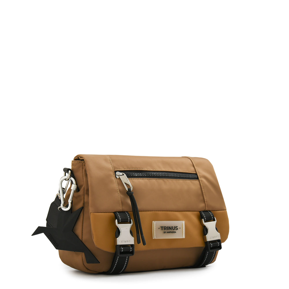 Cartera Bandolera mediana dania beige oscuro