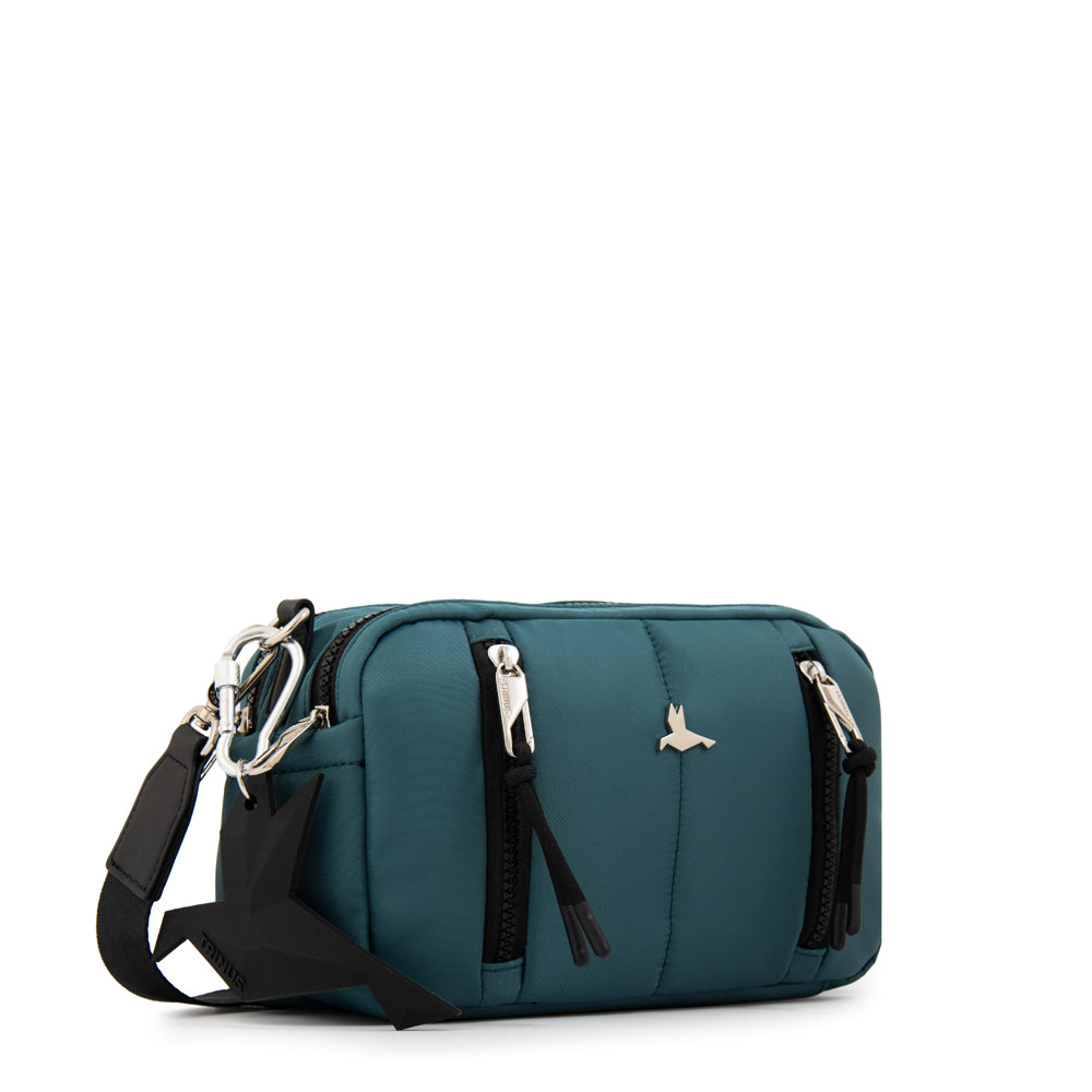 Cartera Bandolera mediana juliana petroleo oscuro