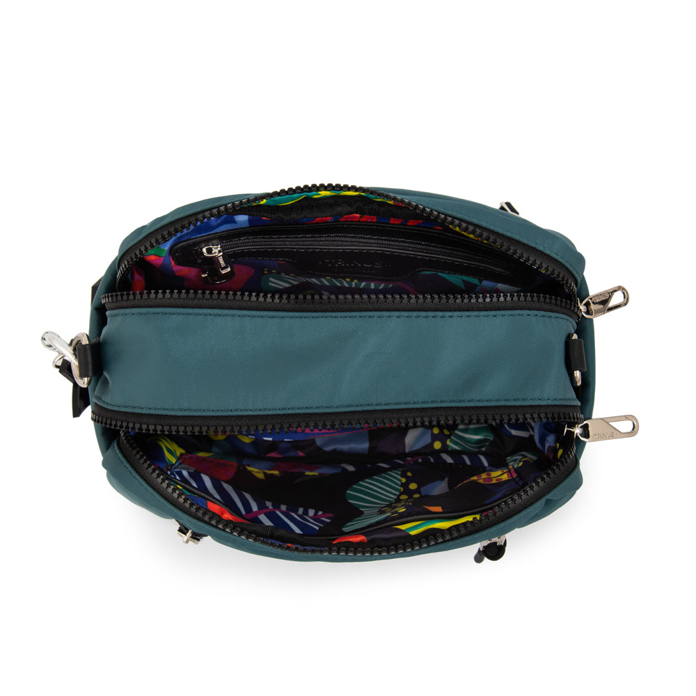 Cartera Bandolera mediana juliana petroleo oscuro
