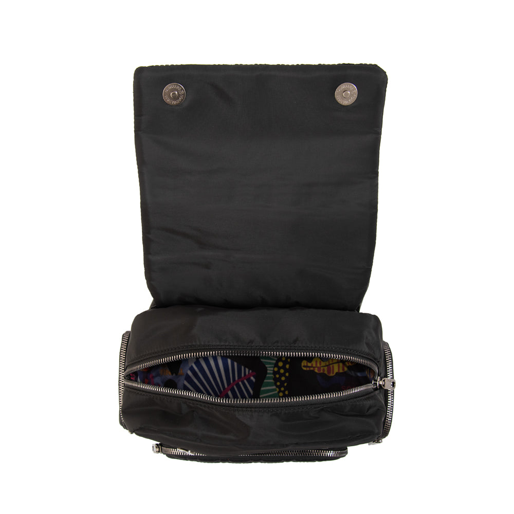 Mochila con tapa sahara pequeña negro