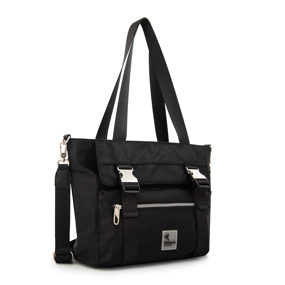 Cartera dos asas college grande negro