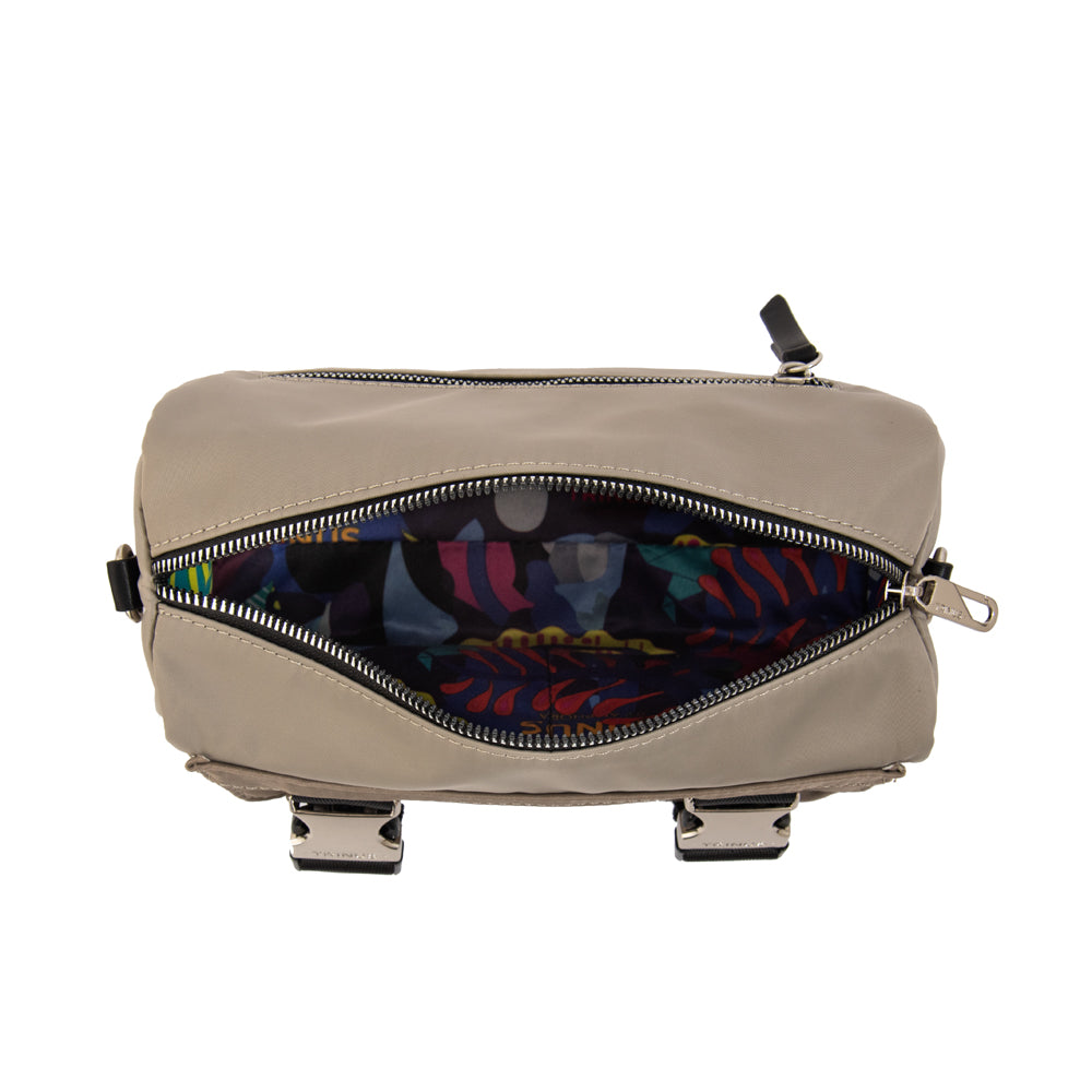 Cartera bandolera college pequeña taupe