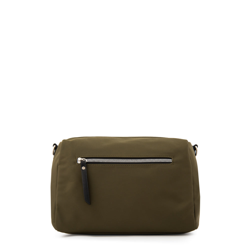 Cartera bandolera college pequeña verde oliva