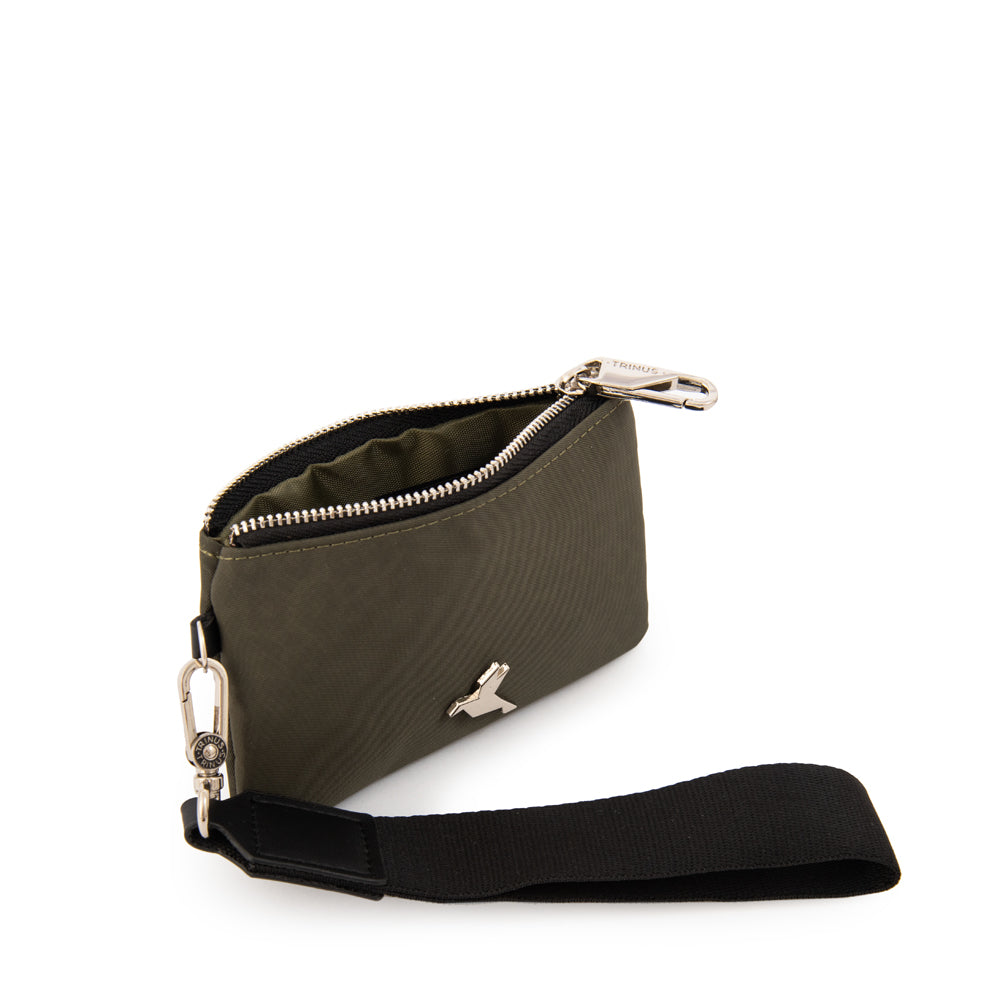 Monedero pequeña school verde oliva