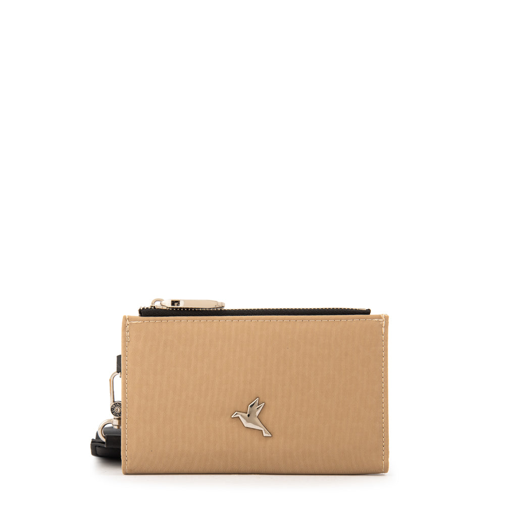 Billetera pequeña school beige