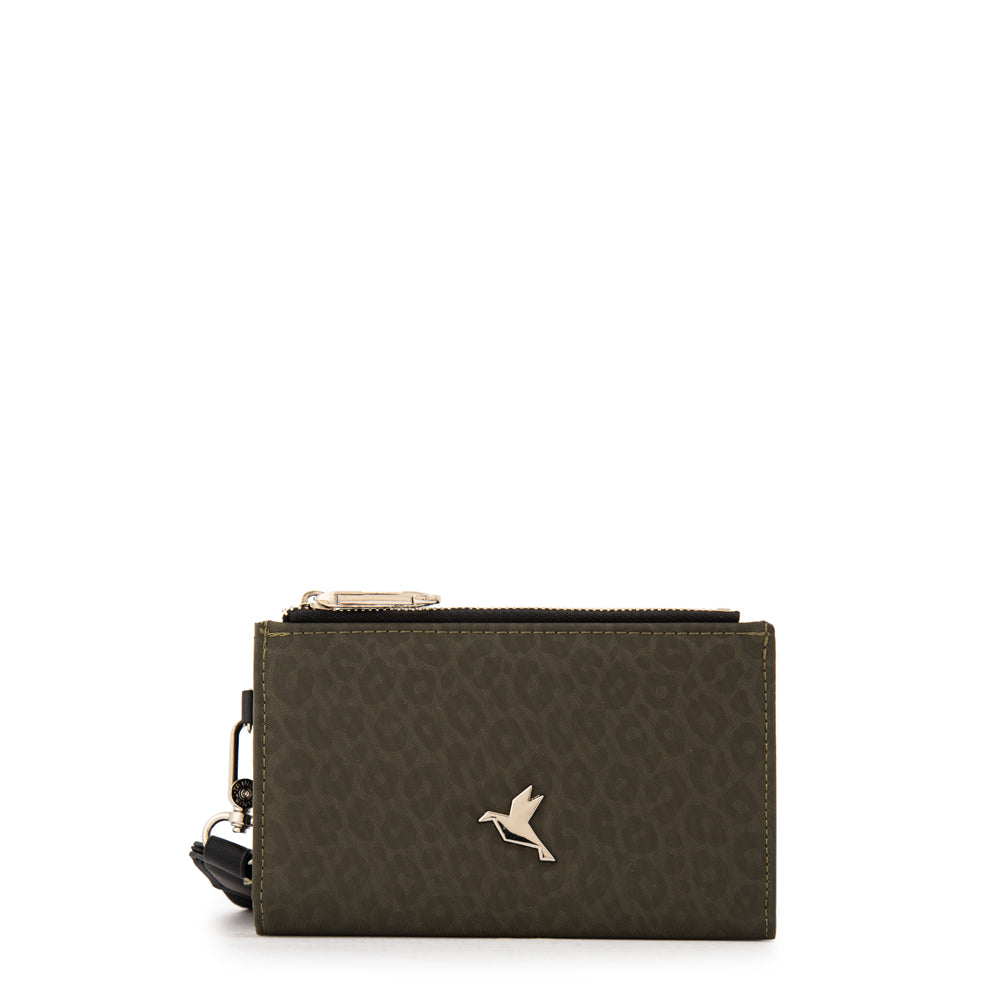 Billetera pequeña school verde oliva