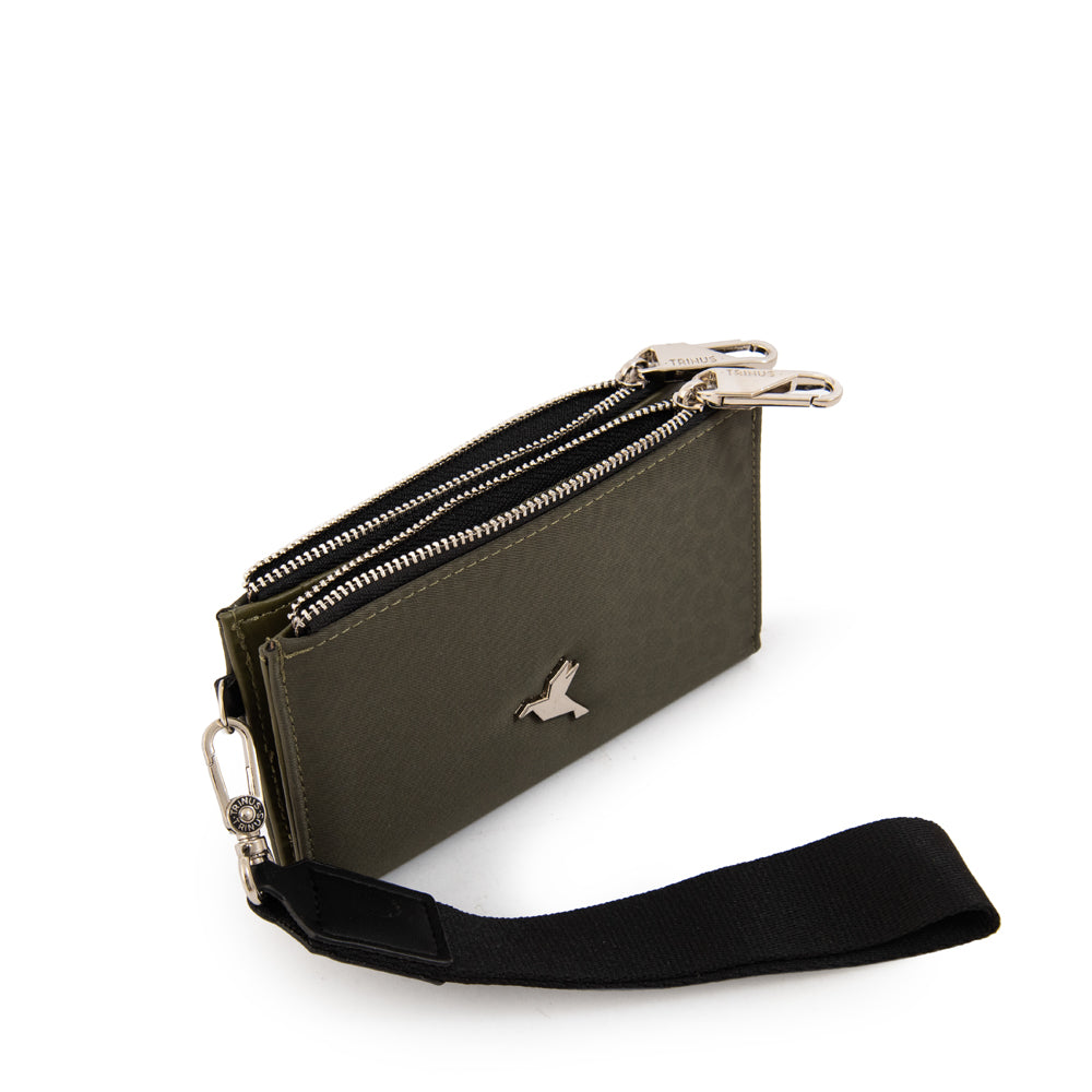 Billetera pequeña school verde oliva