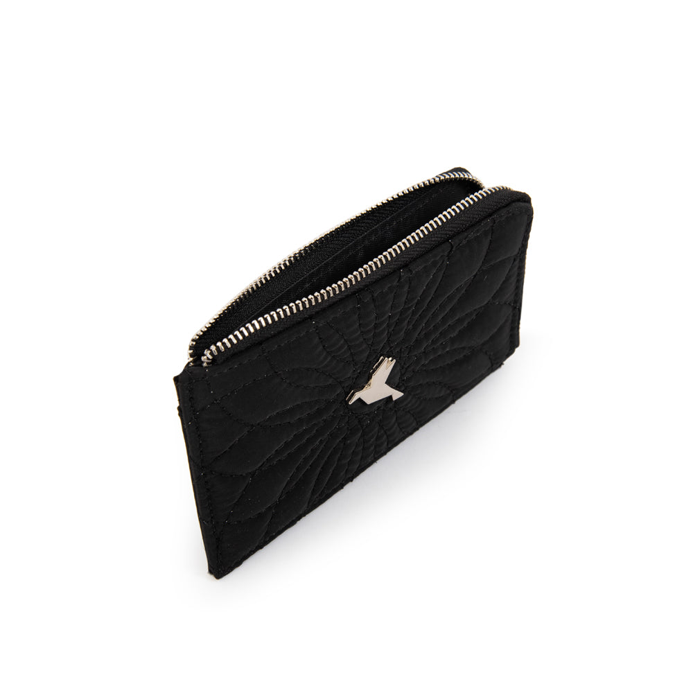 Billetera con cierre carlota mediana negro