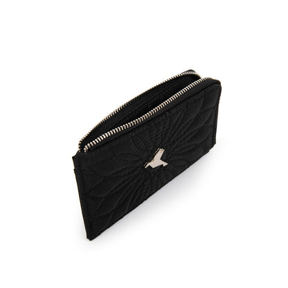 Billetera con cierre carlota mediana negro