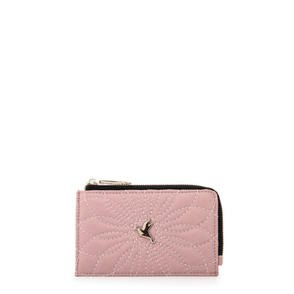 Billetera con cierre carlota mediana rosa viejo