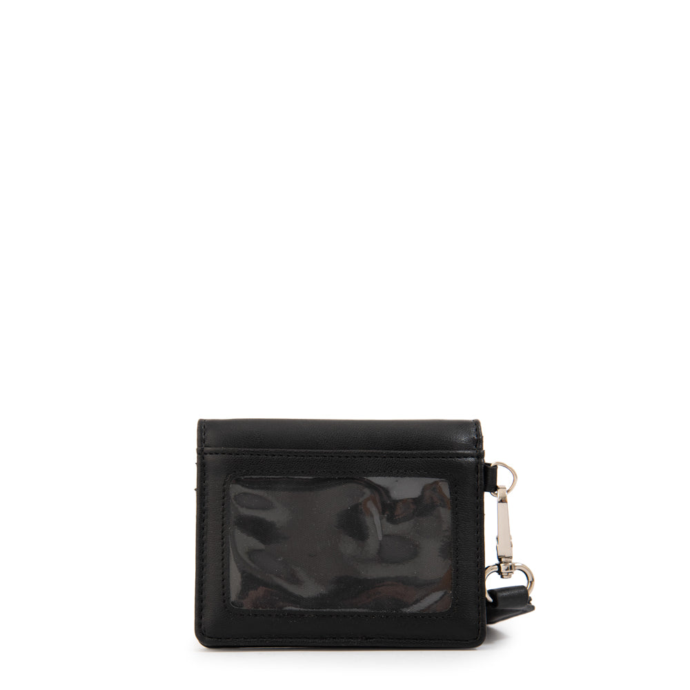 Tarjetero monserrat pequeña negro