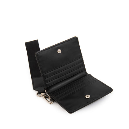 Tarjetero monserrat pequeña negro