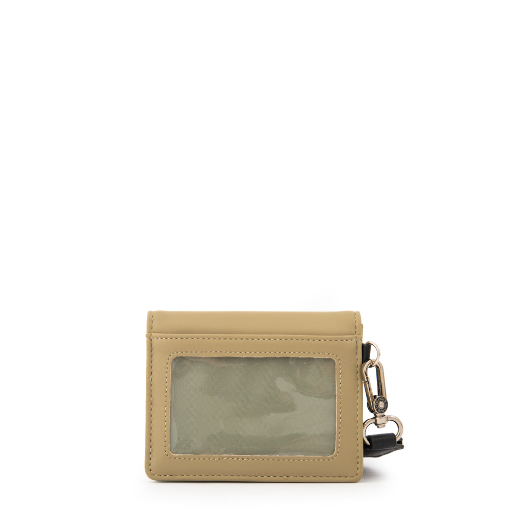 Tarjetero monserrat pequeña verde oliva