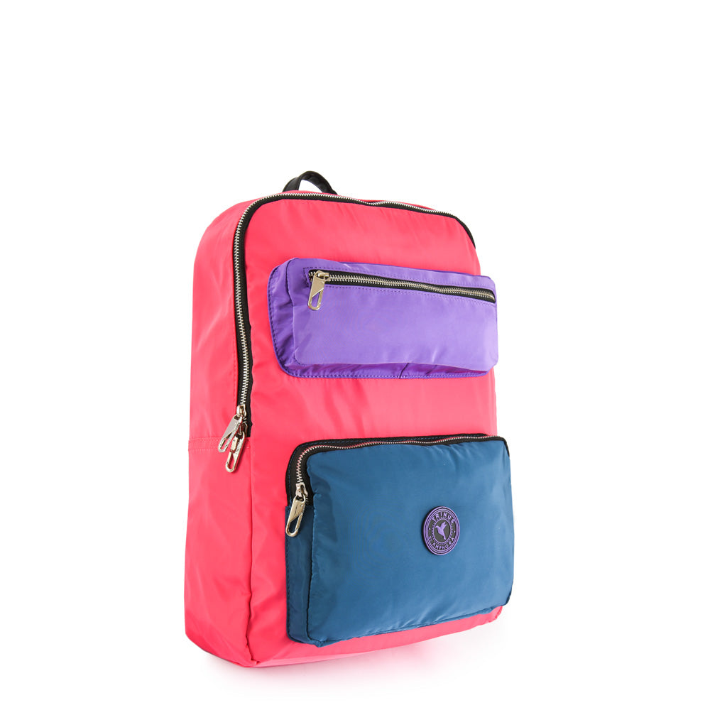 Mochila silvie porta notebook grande fucsia