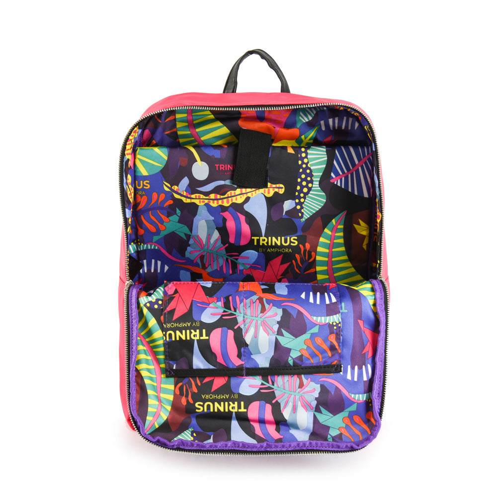 Mochila silvie porta notebook grande fucsia