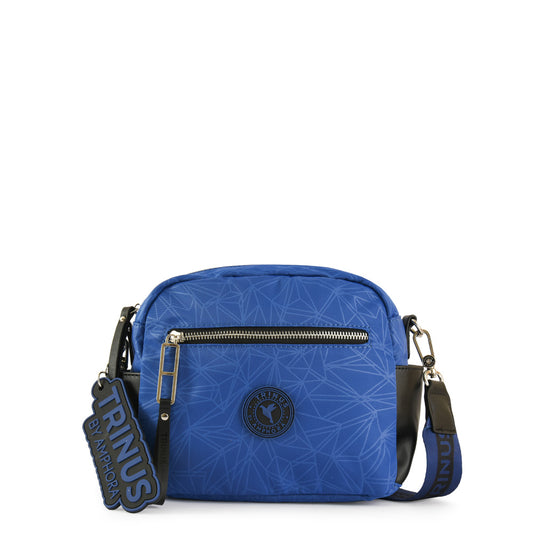 Cartera bandolera mediana saumon azul