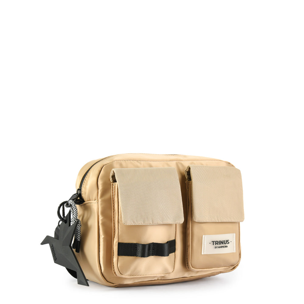 Cartera bandolera pequeña auroria beige