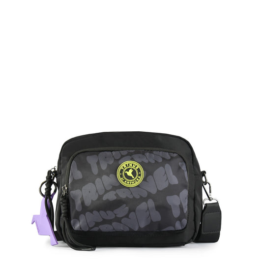 Cartera bandolera mediana parl negro