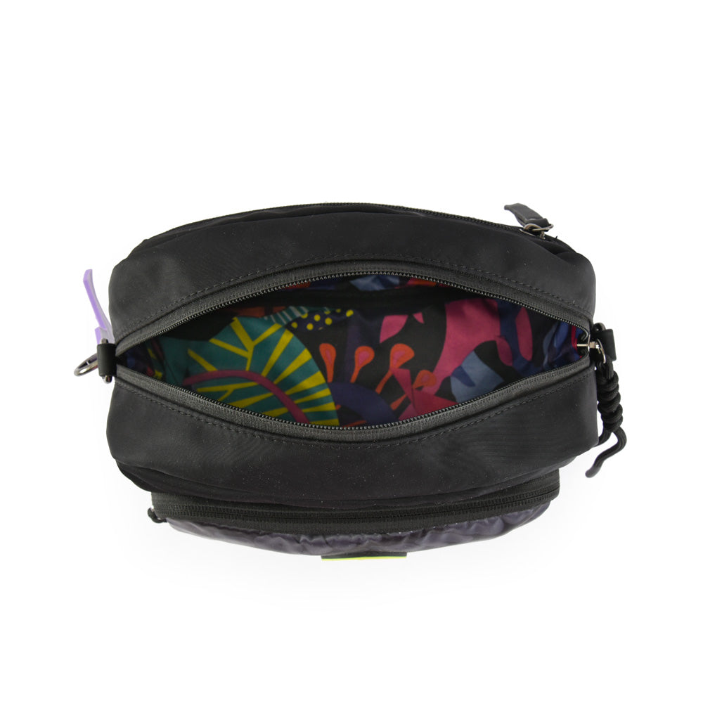 Cartera bandolera mediana parl negro