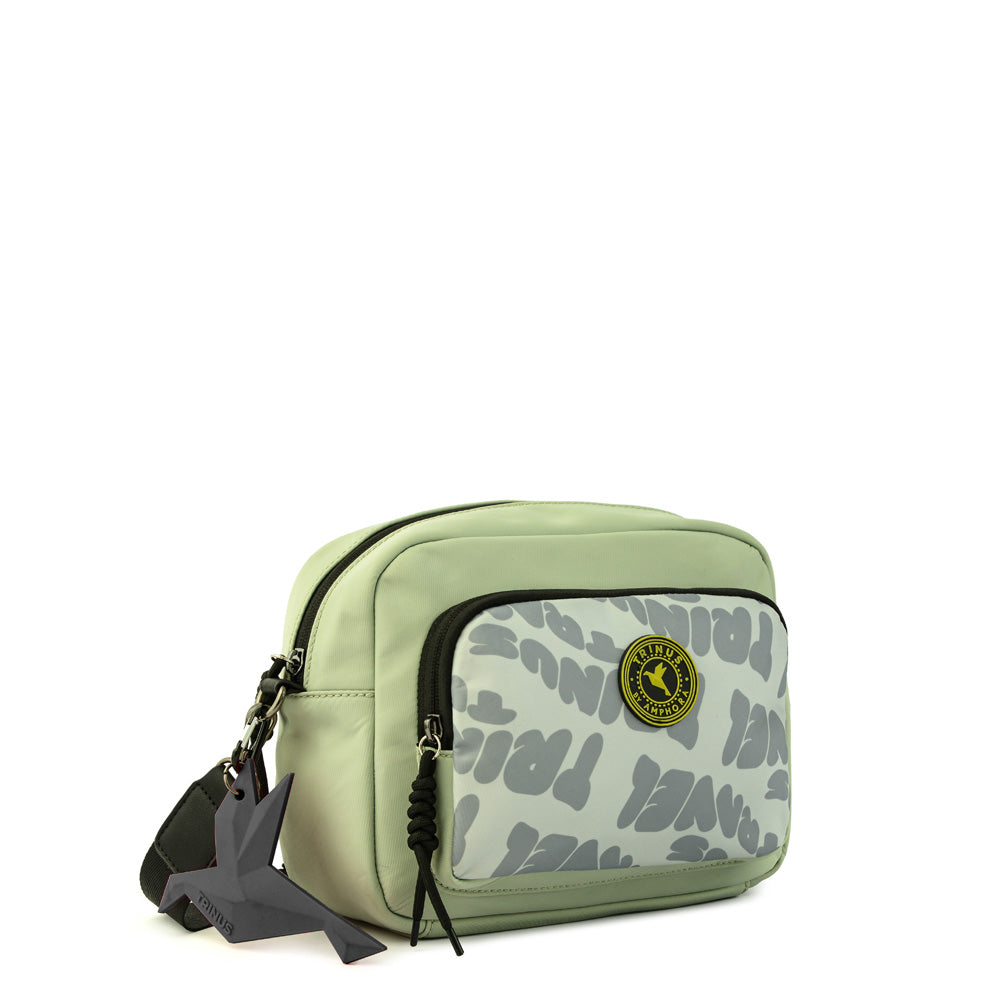 Cartera bandolera mediana parl gris