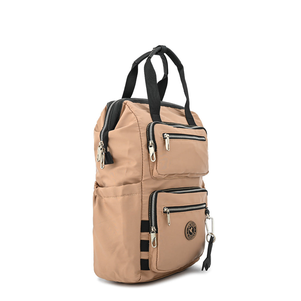 Mochila porta notebook grande alma beige