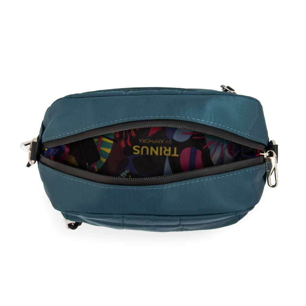 Cartera Bandolera pequeña lizel petroleo oscuro