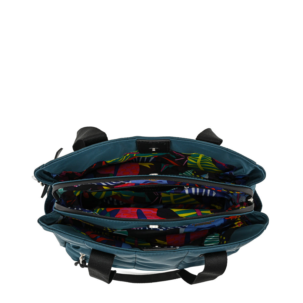 Cartera Dos Asas grande lizel petroleo oscuro